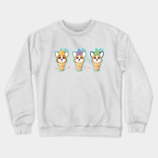 Corgi Ice Cream Trio Crewneck Sweatshirt